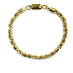 18k Gold Plated Rope Bracelet featuring Freedom Clasp™️